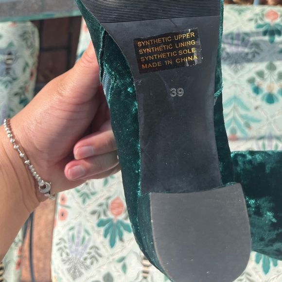 Anthropologie Teal Velvet Ankle Boots - Picture 8 of 10